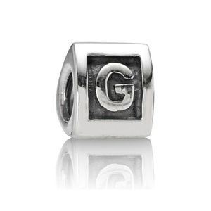 Sterling silver Pandora charm letter G